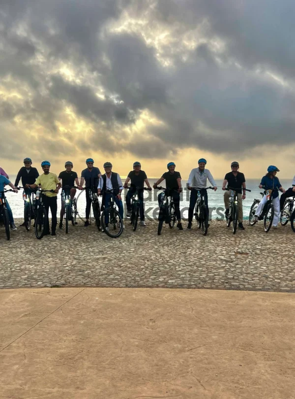 Corporate team building bike tour departure in Rabat with professional guides.