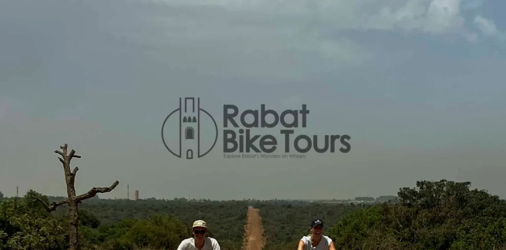 Riders riding through the forest trails of Benslimane.